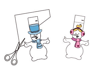 Schneemann-Girlanden basteln mit Kindern