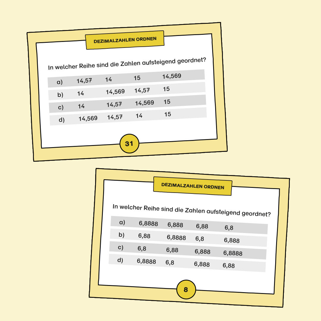Rechne mal! Dezimalzahlen ordnen PDF