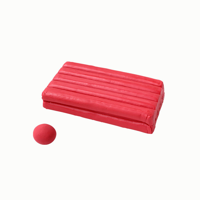 Knete, 250 g Block, weiß Rot
