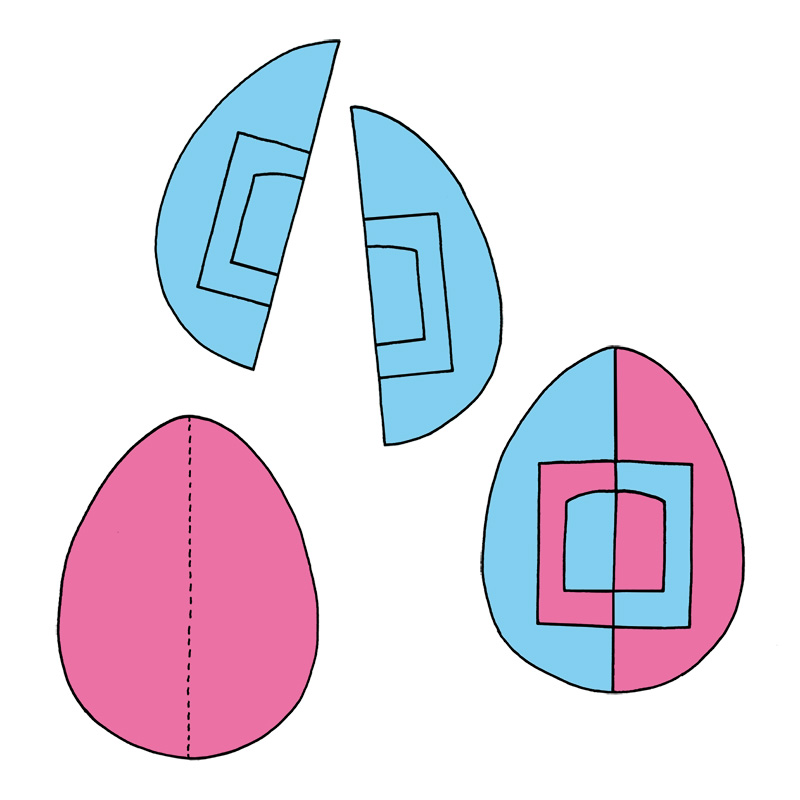 Klappschnitt-Eier