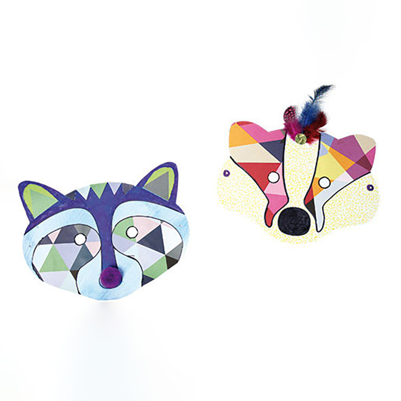 Poppige Waldtiermasken
