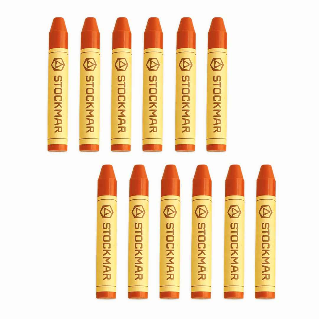 Stockmar-Wachsmalstifte, 12er Pack, zinnoberrot Orange