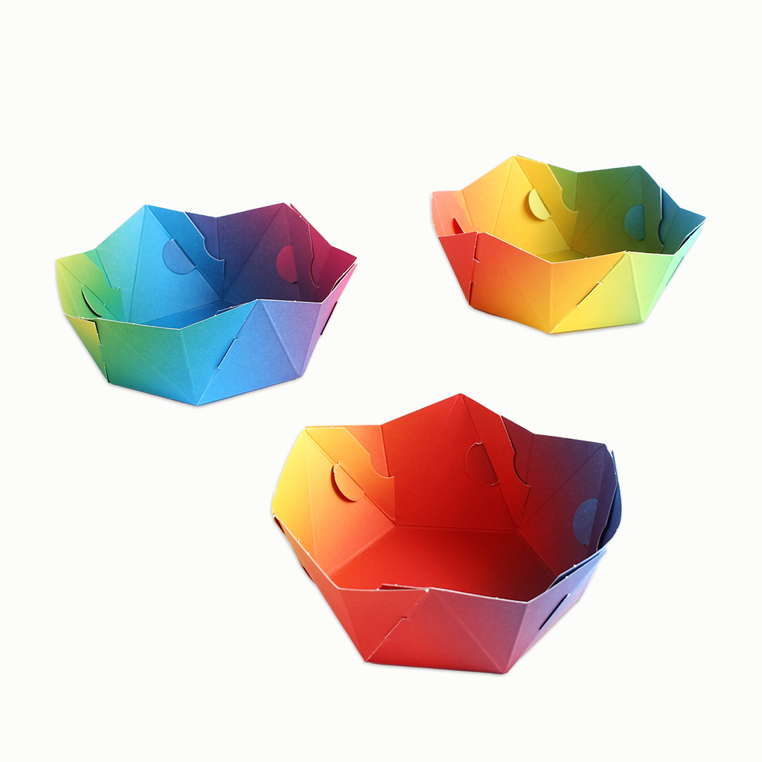 Bunte Osterkörbchen, 6er Set