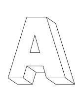 Schwebender Buchstaben A -Schritt fuer Schritt