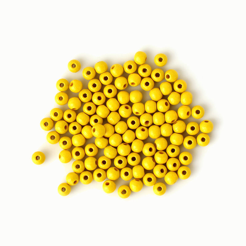 Holzperlen 6 mm, 110 Stück