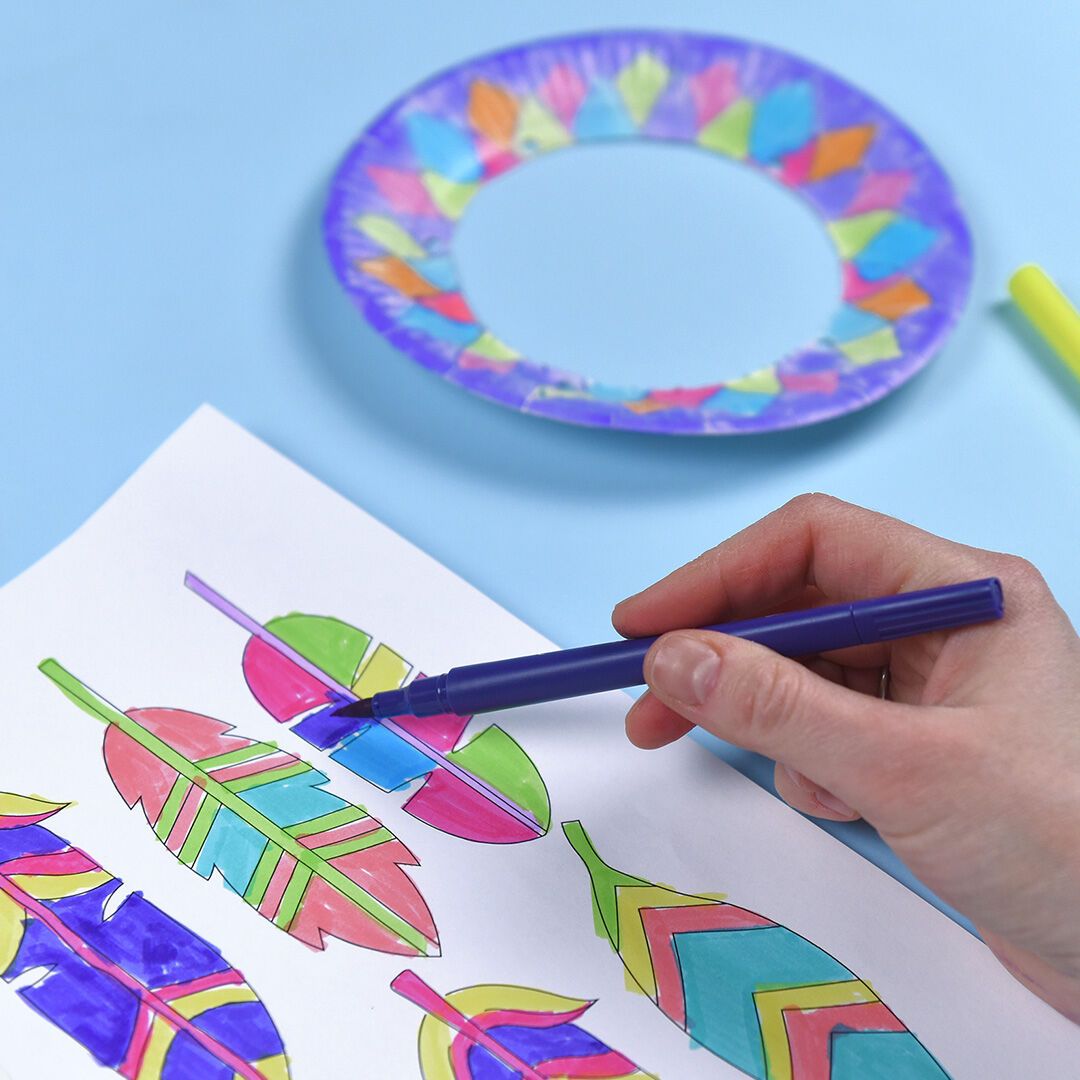 Traumfänger aus Papptellern basteln