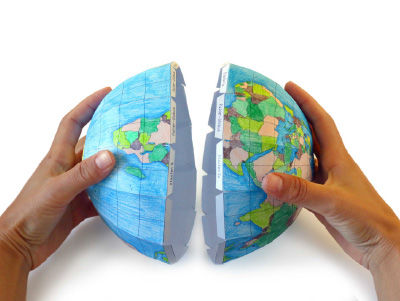 3D-Globus aus Papier basteln