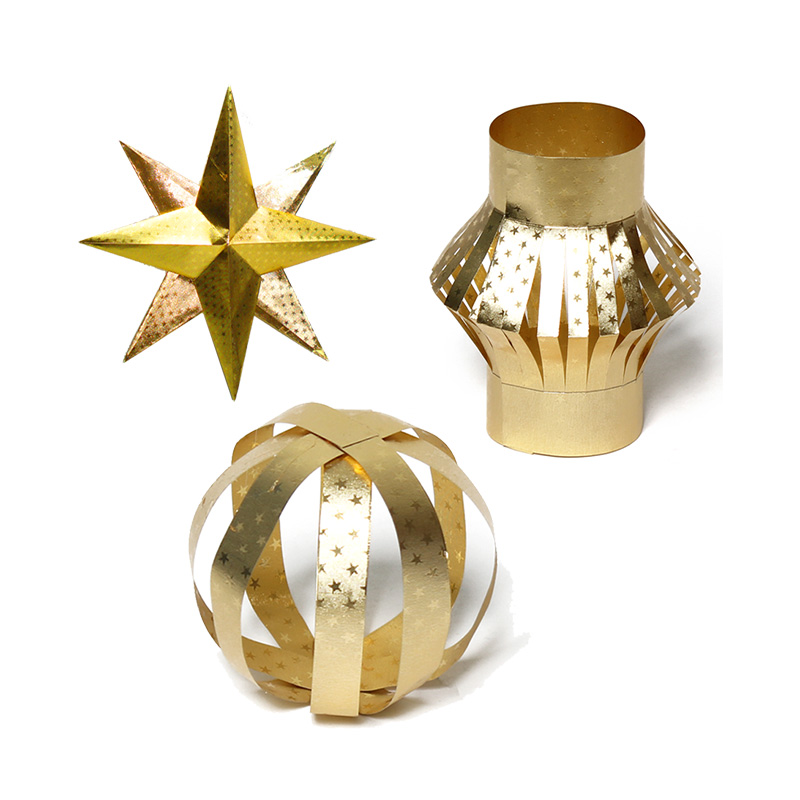Goldener Weihnachtsschmuck
