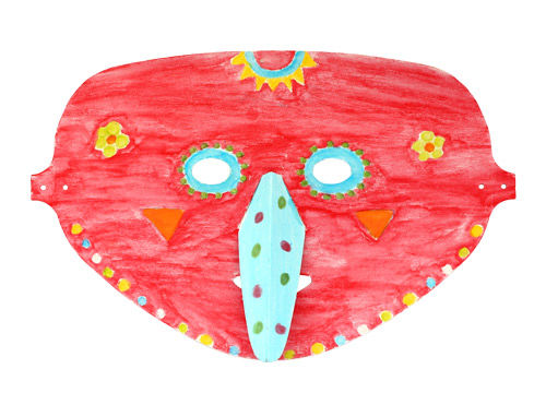 Bunte Masken im Stil der Calaveras