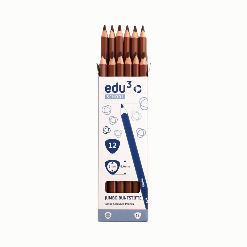 Jumbo Tri, 12 Stifte, blassrosa Braun