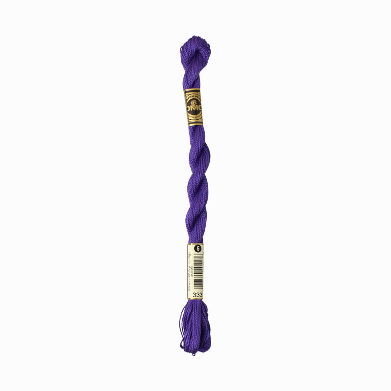 Perlgarn, gelbgrün Violett