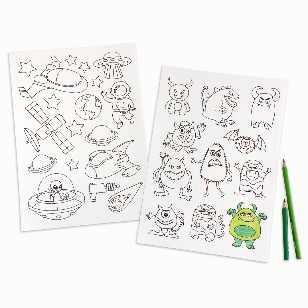 Sticker zum Ausmalen, 160 Motive