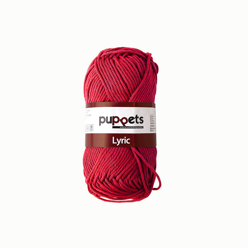 Topflappengarn, weiß Rot