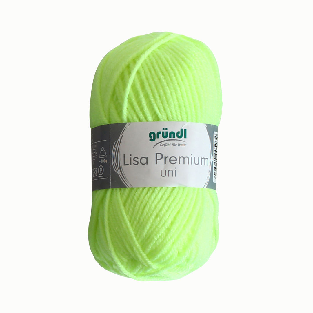 Wolle, 50 g Knäuel, schwarz Neongrün
