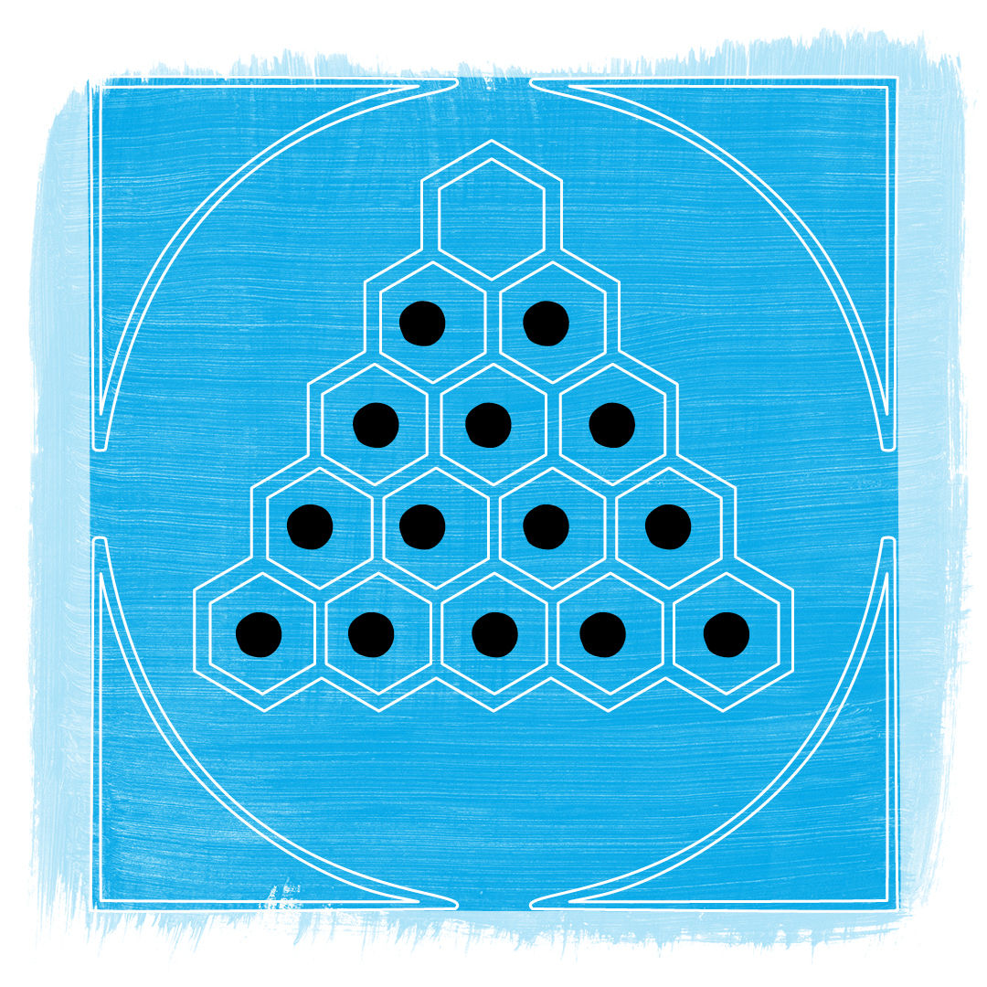 Bienen-Solitär - Mathematisches Brettspiel