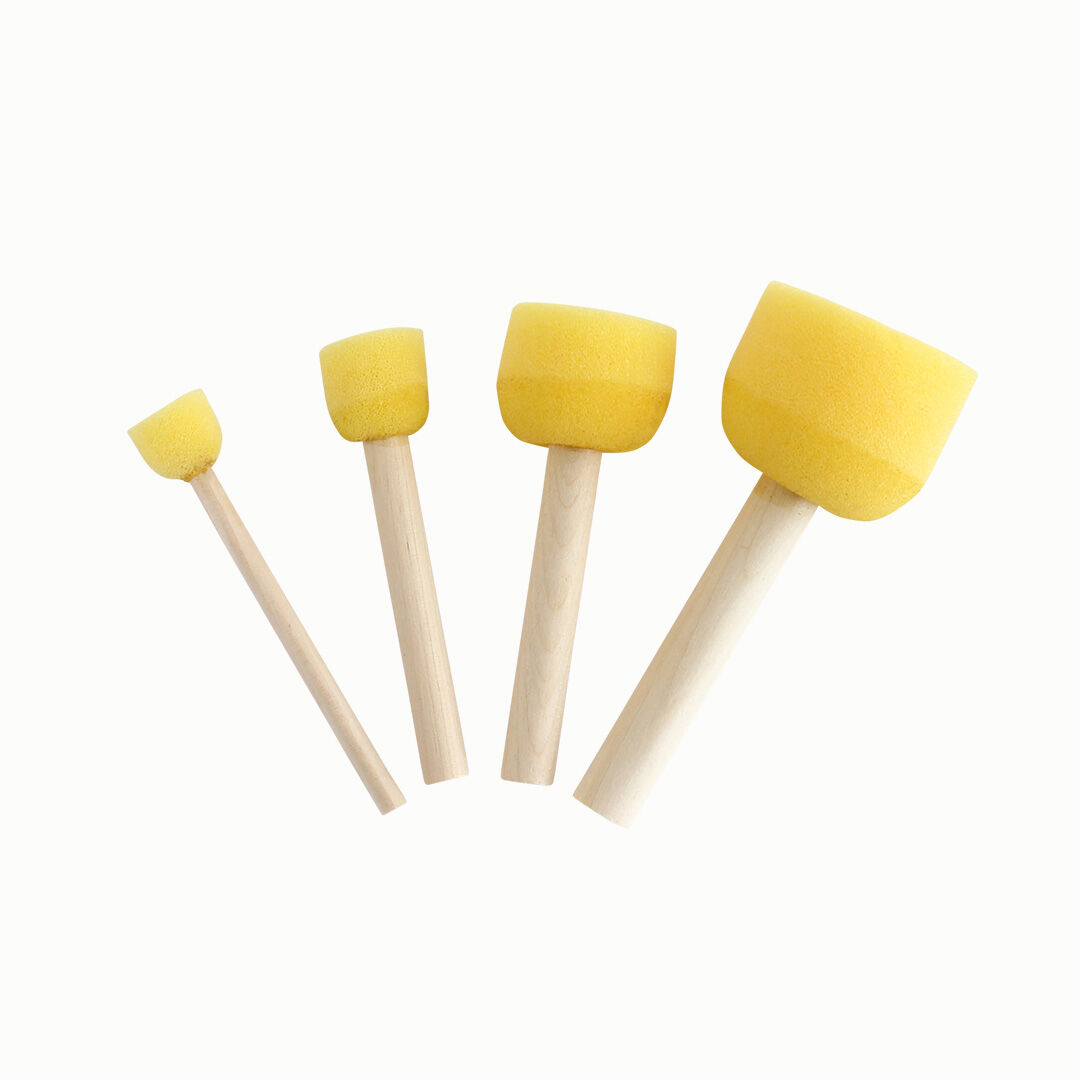 Schaumstoff-Stupfpinsel, 4-er Set
