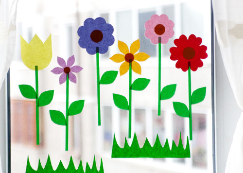 Anleitung - Blumen-Fensterbild