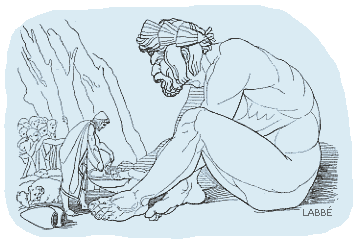 Odysseus überlistet Polyphem, den Zyklopen