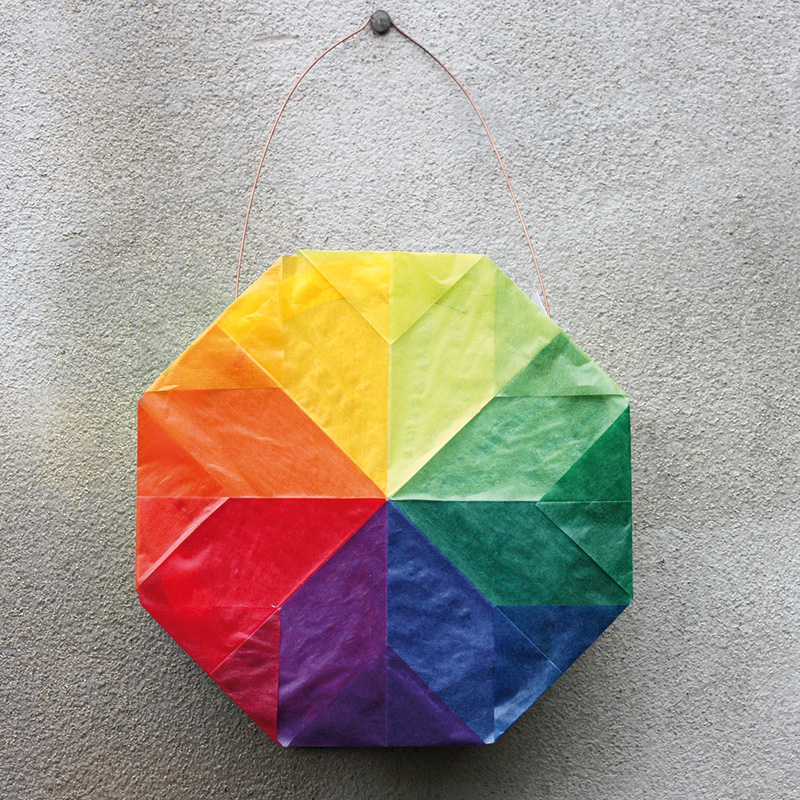 Regenbogen-Kreisellaterne