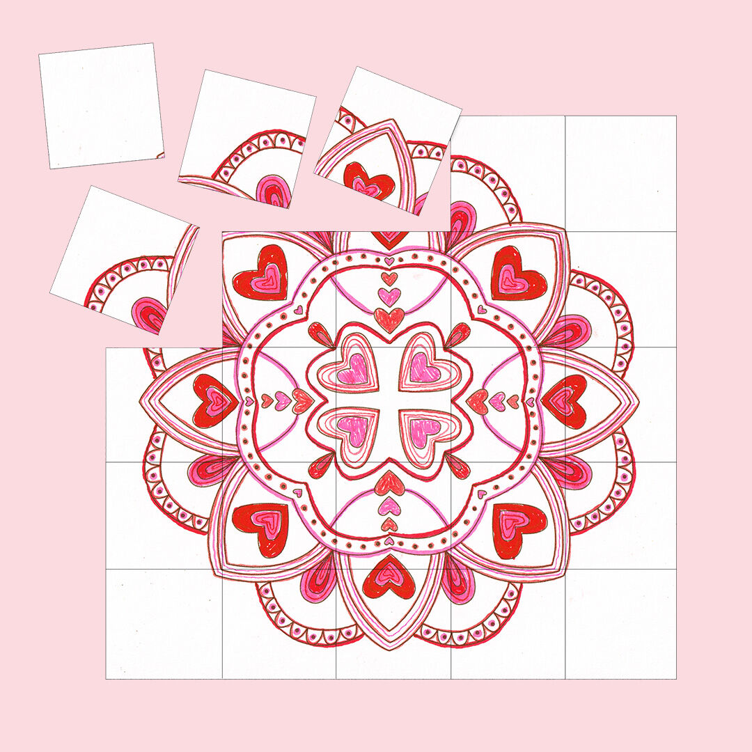 Klassenposter - Herz-Mandala PDF