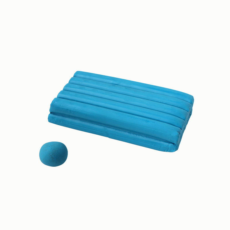 Knete, 250 g Block, weiß Blau
