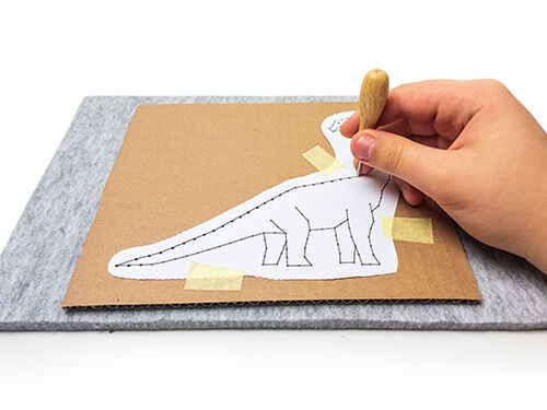 Anleitung Stickbilder - Dinosaurier sticken