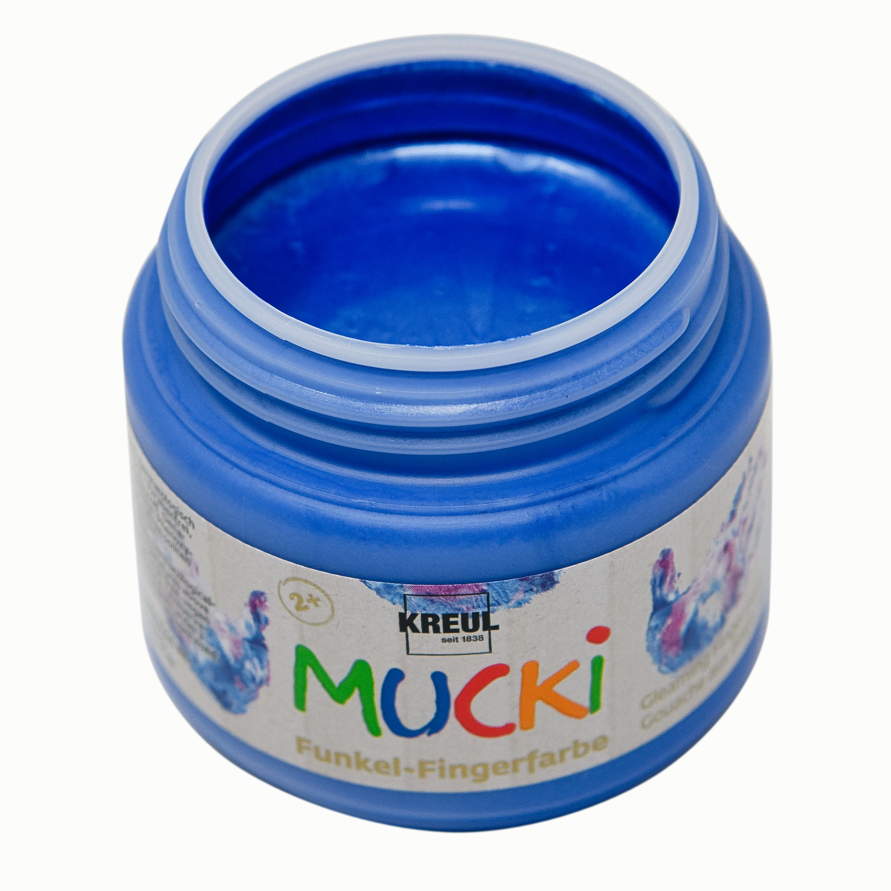 Funkel-Fingerfarbe, 150 ml Flasche, Zauber-Lila Blau