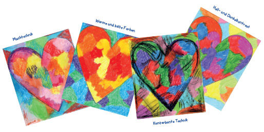 Herzen nach Jim Dine zum Muttertag oder Valentinstag