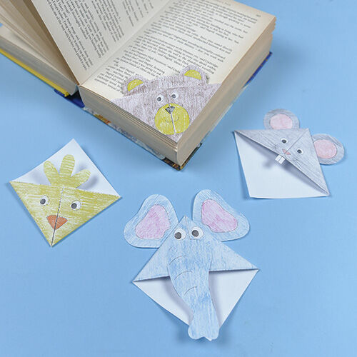 Anleitung Origami-Lesezeichen Tiere falten