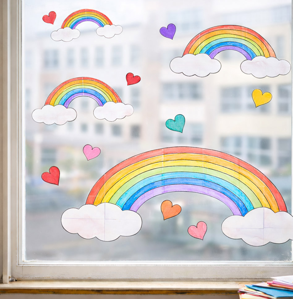 Regenbogen-Fensterbild PDF