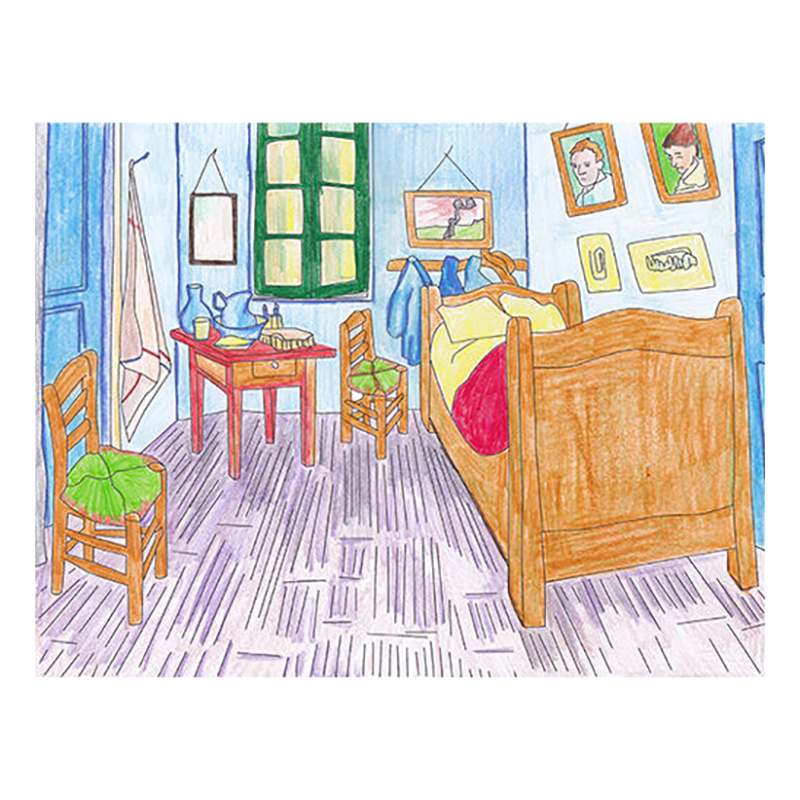 Über Vincent van Gogh's Bild "Vincents Zimmer in Arles"