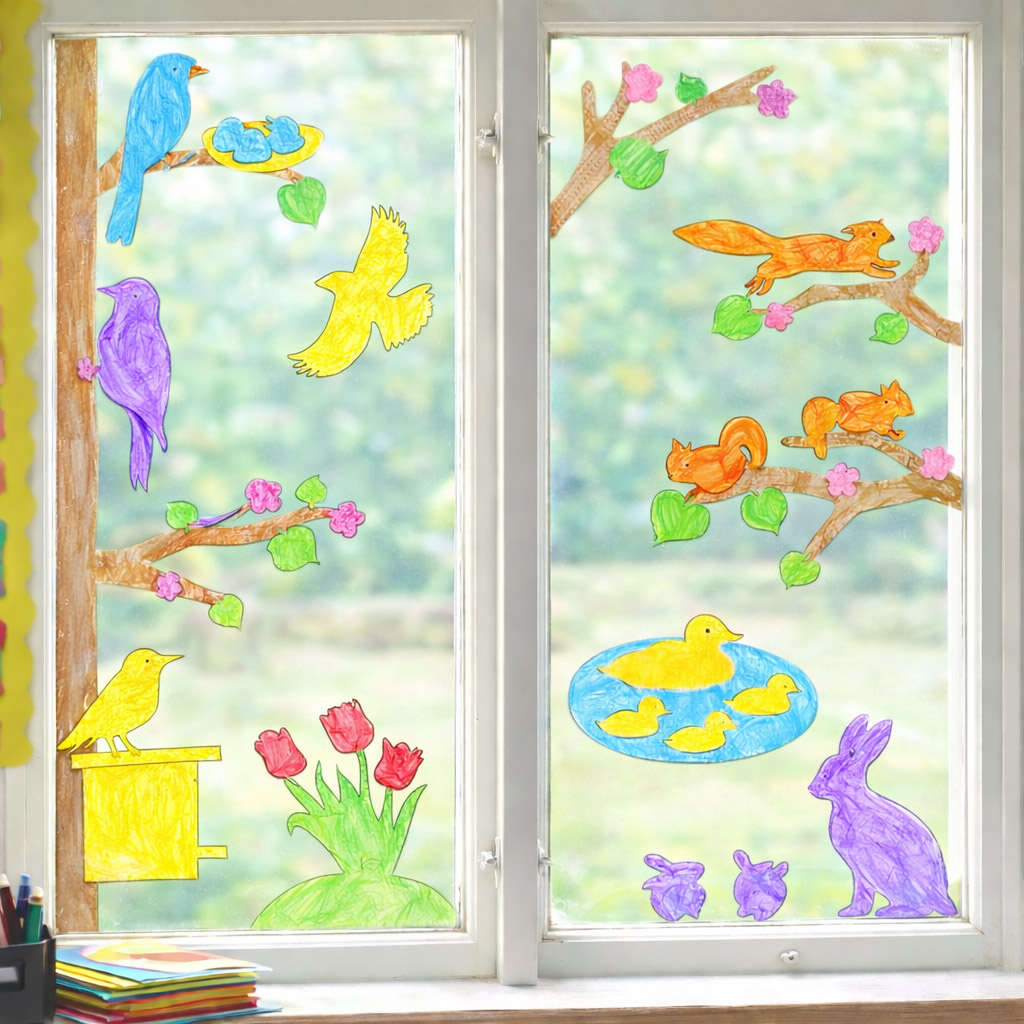 Frühling-Fensterbild PDF