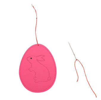 Prickanhänger - Osterhasen Anleitung für Kinder