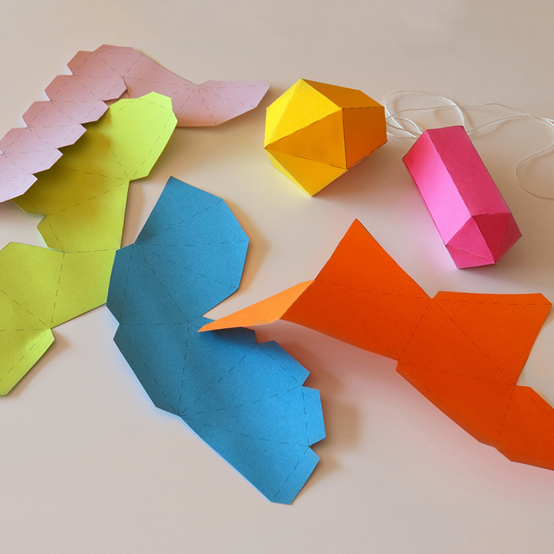 Papierkristalle - Weihnachtsschmuck