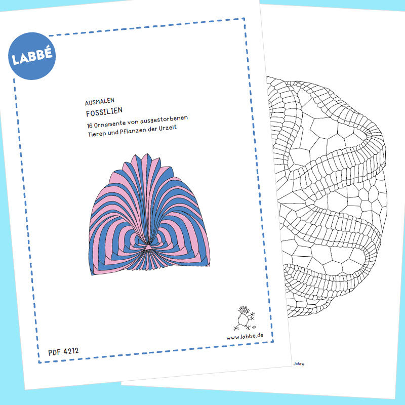 Ausmalen – Fossilien PDF