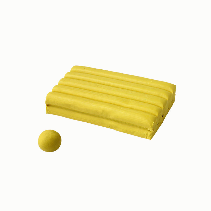 Knete, 250 g Block, weiß Gelb