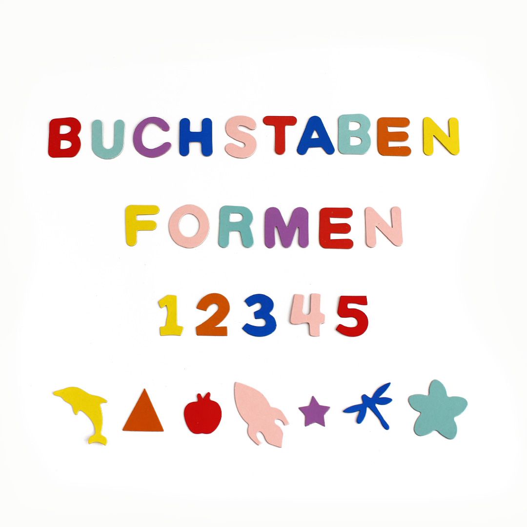 Buchstaben Formen basteln Einschulung gestalten Kinder